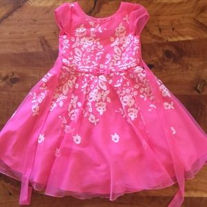 Jona Michelle Hot Pink Floral Party Dress